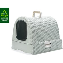 Feyza Design Çekmeceli Plastik Kedi Tuvaleti, Gri, 51X38,5X39,5 cm