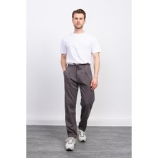Antrasit Ipli Beli Lastikli Baggy Pantolon