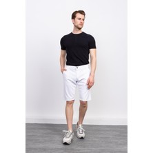 2414 Beyaz Klasik Şort