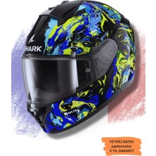 Smk Shark Rıdıll 2 Ragıng Beast Kapalı Kask - Mavi Yeşil