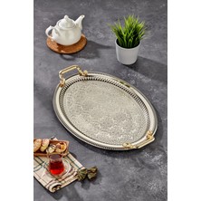 Cooker Inci Metal Oval Sunum Tepsisi 50X38