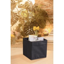 Luxway Home Siyah Kapaksız Kutu Çok Amaçlı Organizer Ofis Kırtasiye Oyuncak Kutusu 30 x 30