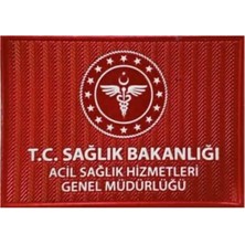 Çukurova Ütü T.c Sağlık Bakanlığı Acil Sağlık Hizmetleri Genel Müdürlüğü Kol Arması 7x5 cm Cırtlı 3D Plastik Tpu