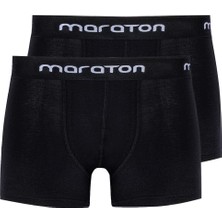 Maraton 2'Lİ Erkek   Siyah Boxer
