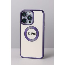 Store iPhone 13 Pro Uyumlu Şeffaf Arka Magsafe Manyetik Kılıf