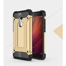 Kilifone - Xiaomi Redmi 5 Uyumlu - Kılıf Çift Katman Koruyucu Crash Military Tank Kılıf - Gold