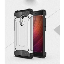 Kilifone - Xiaomi Redmi 5 Uyumlu - Kılıf Çift Katman Koruyucu Crash Military Tank Kılıf - Gümüş