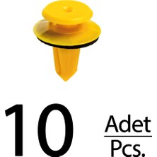Alpha Auto Part  Toyota Nissan Citroen Skoda Land Rover Için Kapı Döşeme Klips - 10 Adet