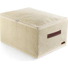 Luxway Home Orta Boy Havlu Kumaş Deri Saplı Baza Altı,dolap Içi Destekli Hurç 35X42X23