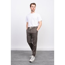 Haki Ipli Chino Pantolon-Çıtçıt Cep Detaylı