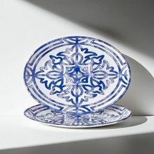 Külsan 11849.CW.SEV - Tilda Sevilla Oval Tabak Seti 49x36,5 cm, Thermoset Melamin