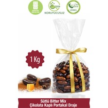Milat Çikolata Milat Sütlü, Bitter Mix Çikolata Kaplı Portakal Draje 1 Kg