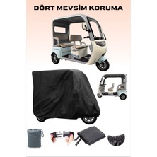 Breen Siyah Kabinli Arora Derya Pro 3teker Brandası  Elektrikli Moped Brandası 4 Mevsim Koruma
