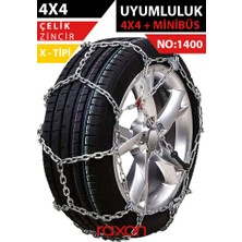 4x4 x Tipi Kar Zinciri NO:1400 – Çelik | Güçlü Tutuş & Kış Koşullarına Uyumlu
