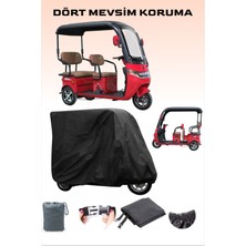 Breen Siyah Kabinli Arora Felix Pro 3teker Brandası  Elektrikli Moped Brandası 4 Mevsim Koruma