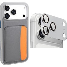 Vendas Apple iPhone 17 Pro Max Kılıf Kartlıklı Zore X-Kart Silikon Kapak + Kamera Lens Koruyucu