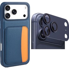 Vendas Apple iPhone 17 Pro Max Kılıf Kartlıklı Zore X-Kart Silikon Kapak + Kamera Lens Koruyucu