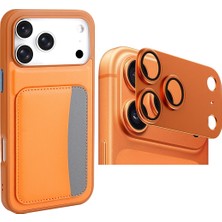 Vendas Apple iPhone 17 Pro Max Kılıf Kartlıklı Zore X-Kart Silikon Kapak + Kamera Lens Koruyucu