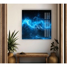 Myphotostation Nebula Yıldız ve Uzay Çerçevesiz Kırılmaz Cam Duvar Tablosu