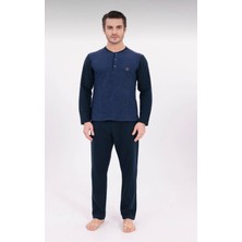 Pelin Erkek Uzun Kollu Jajarlı Patlı Orta Kalın Pijama TAKIMI-6212