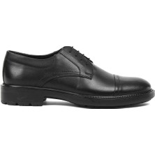 Celal Gültekin Erkek Siyah Bağcıklı Deri Ayakkabı