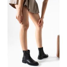 Stato Siyah Hakiki Deri Kadın Bot 217151154-01