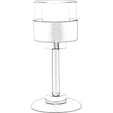 Storemax ML-60193-1BSY Siyah Boyalı Masa Lambası, E27, Metal, Cam, 16CM