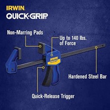 Storemax -Grip Bar Kelepçesi, Tek Kullanımlı, Mini, 6'lı Paket (1964749), Mavi