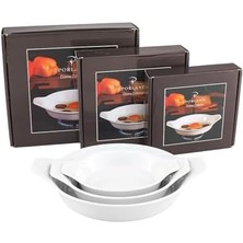 Storemax Beyaz Sahan Takımı, 3 Parça, 15-17-21 Cm, Fırın ve Bulaşık Makinesi Uyumlu