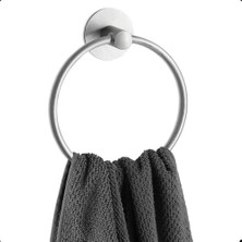 Storemax Yapışkanlı Havlu Halkası, Deliksiz Montaj, Paslanmaz Çelik Yapı, Şık ve Modern Tasarım, Mutfak ve Banyo Için Pratik Havlu Askısı