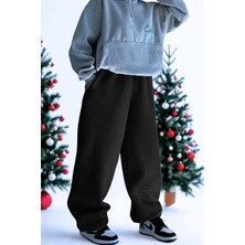 BSBSPOR Yılbaşı Özel Şardonlu Baggy Ayarlanabilir Paçalı Kışlık Eşofman Altı Bol Kesim Unisex