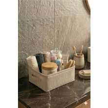 Luxway Home Havlu Kumaş Banyo Düzenleyici Sepet Dekoratif Çok Amaçlı Organizer Kutu 30X22X10