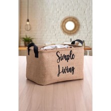 Luxway Home Jüt, Dolap Içi Çamaşır Banyo Oyuncak Düzenleyici Katlanır, Saklama Sepeti Organizer 22X30X18