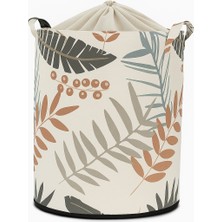 Luxway Home Yaprak Desenli Katlanır Kirli Çamaşır Dolap Içi Çocuk Odası Oyuncak Düzenleyici Saklama Sepeti 37X40