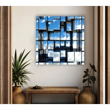 Myphotostation Geometrik Soyut Çerçevesiz Kırılmaz Cam Duvar Tablosu, Ev Duvar Dekoru