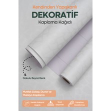 Technosmart 60CMX100CM Kendinden Yapışkanlı Desenli Beyaz Pvc Kaplama