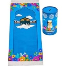 Storemax 3 Parça Namaza Ilk Adım Çocuk Hediyelik Silindir Kumbara Kutulu Seccade Seti