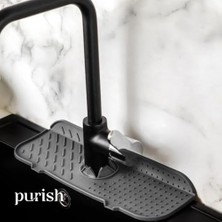 Storemax | Esnek Silikon Musluk Arkası Su Tutucu ve Lavabo Matı – Mutfak ve Banyo Kullanımı Için Drenajlı Musluk Pedi, Süngerlik ve Tezgah Koruyucu