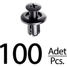 Alpha Auto Part Hyundai Accent Elantra Santa Fe Sonata Tucson Mazda Için Davlumbaz ve Tampon Klips- 100 Adet