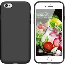 Storemax Ggm Aksesuar iphone 6 / 6s Içi Kadife Lansman Silikon Kılıf Şok Emici Full Kasa Koruma Sağlayan Kılıf - Silicone Compatible With 6 / 6s Gel Rubber Full Body Protection Cover (Siyah)