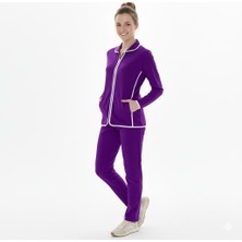 ASN Concept Mor Renk Biyeli Eşofman Takımı (Büyük Beden Seçeneğiyle)