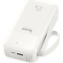 Storemax H9 20000 Mh Pd 20W ve USB 22.5W Fast Hızlı Şarj Dahili Type C ve Lightning Kablolu Dünya Standartlarına Uygun Polymer Batarya Birebir Amper LCD Göstergeli Powerbank