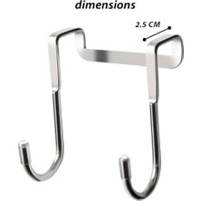 Storemax Kapı Üstü Askıları, 6 Adet Çift S Şekilli Askı, Dolap Kapısı ve Çekmece Askısı, Paslanmaz Çelik Dayanıklı Askı, Banyo Yatak Odası Dolap Mutfak Kapısı Için, Kıyafet Çanta Havlu Asma Askısı