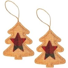 Storemax Asmalı Jüt Yılbaşı Ağaç Süs 10CM 2 Adet