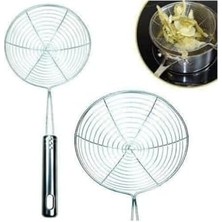 Storemax 18-16 cm Paslanmaz Çelik Süzgeç Kepçe – Dayanıklı Kızartma ve Haşlama Kevgir Kaşık, Uzun Saplı Mutfak Süzgeci (16CM)