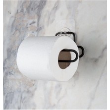 Storemax Yapışkanlı Siyah Açık Tuvalet Kağıtlığı Wc Kağıtlık Tutucu, VYDGR00001298
