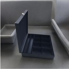 Storemax 10 Bölmeli Deri Kaplamalı Aksesuar Takı Saat Kutusu Siyah