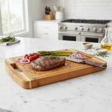 Storemax Bambu Kesme Tahtası Antibakteriel Yıkanabilir Doğrama Tahtası Dikdörtgen 34X24CM | Antibakteriyel ve Yıkanabilir Bambu Kesme Tahtası - Hijyenik ve Dayanıklı Doğrama Işleriniz Için Ideal