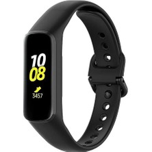 Storemax Galaxy Fit2 Ile Uyumlu Bileklik Kayışı Bileğe Göre Ayarlanabilen Esnek ve Kırılmayan Silikon Yapı Silikon Tpu Kordon Cordfit Galaxy Fit2 Termoplastik Siyah