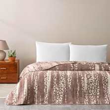 Storemax Savanna DESENLI%100 Pamuk Pamuk Battaniye, Kahverengi, Tek Kişilik